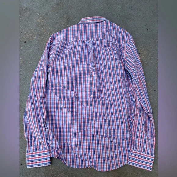 johnnie-O Red and Blue Checkered Shirt - Picture 5 of 5
